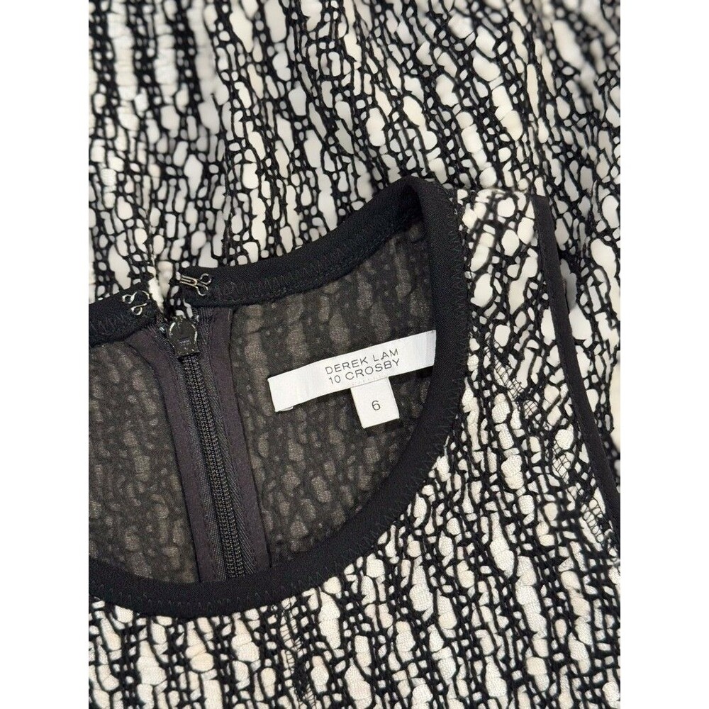 10 Crosby Derek Lam Womens Dress Gray Asymmetric Boucle Silk Mini A Line Size 6 - Picture 4 of 12